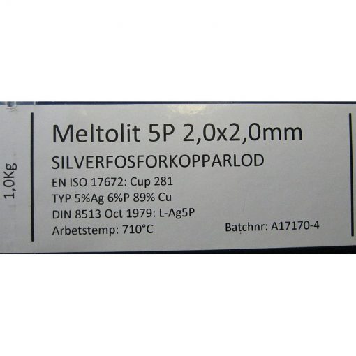 Silverfosforkopparlod 2,0 x 2,0 mm