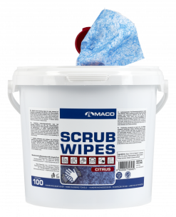 MACO Scrub Wipes Citrus Blå 100st